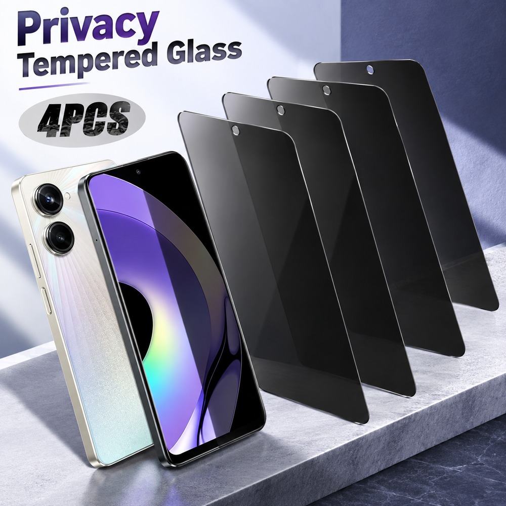 Realme C67 - 4 buah pelindung layar kaca tempered