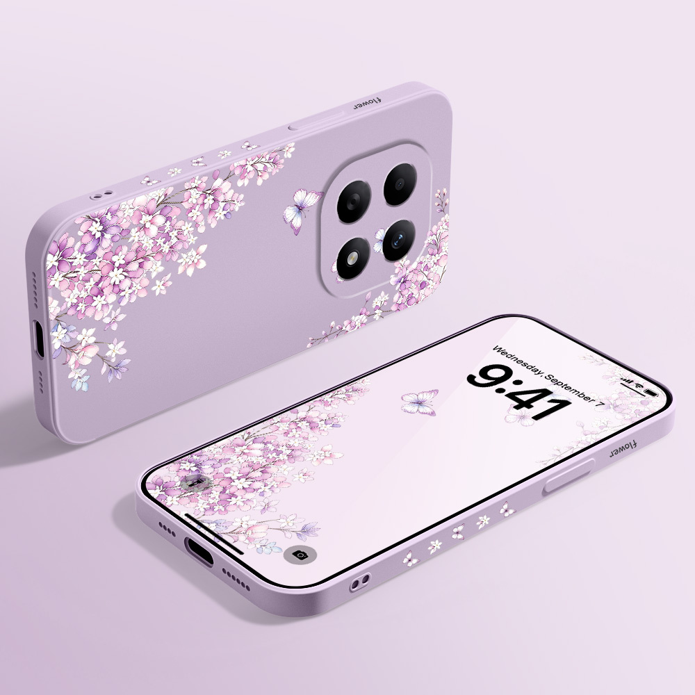 Casing Ponsel Motif Bunga Viol - Xiaomi Redmi Note 14 ulasan dan harga