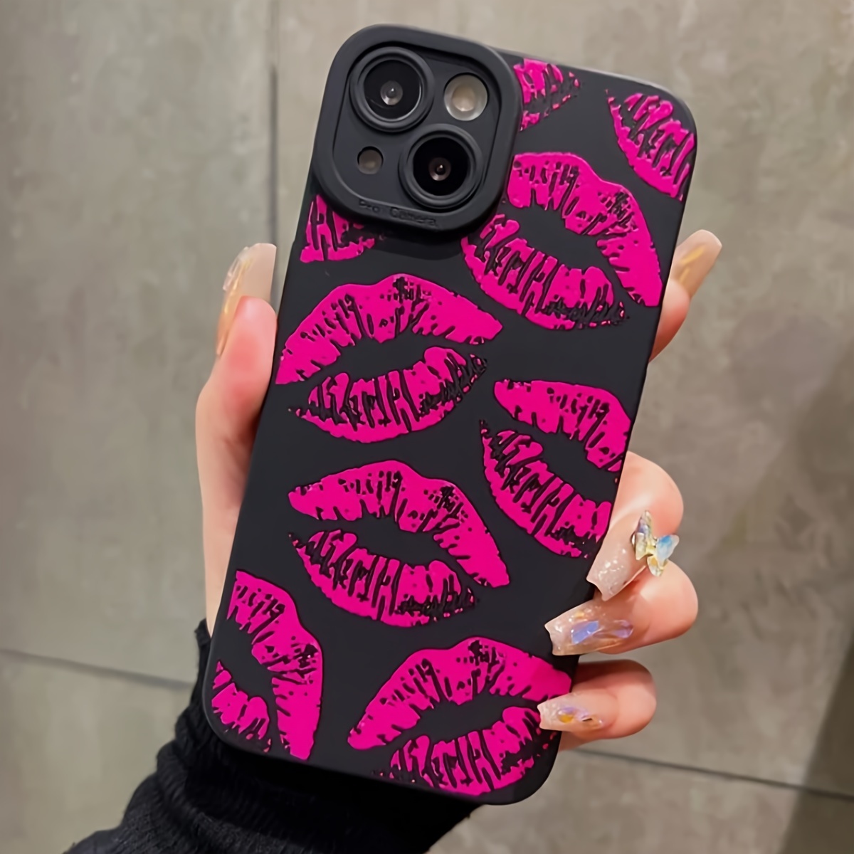 Casing Mewah Motif Bibir Merah - Samsung Galaxy A55 ulasan dan harga