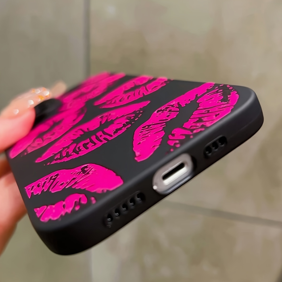 Casing Mewah Motif Bibir Merah - Samsung Galaxy A55 ulasan dan harga