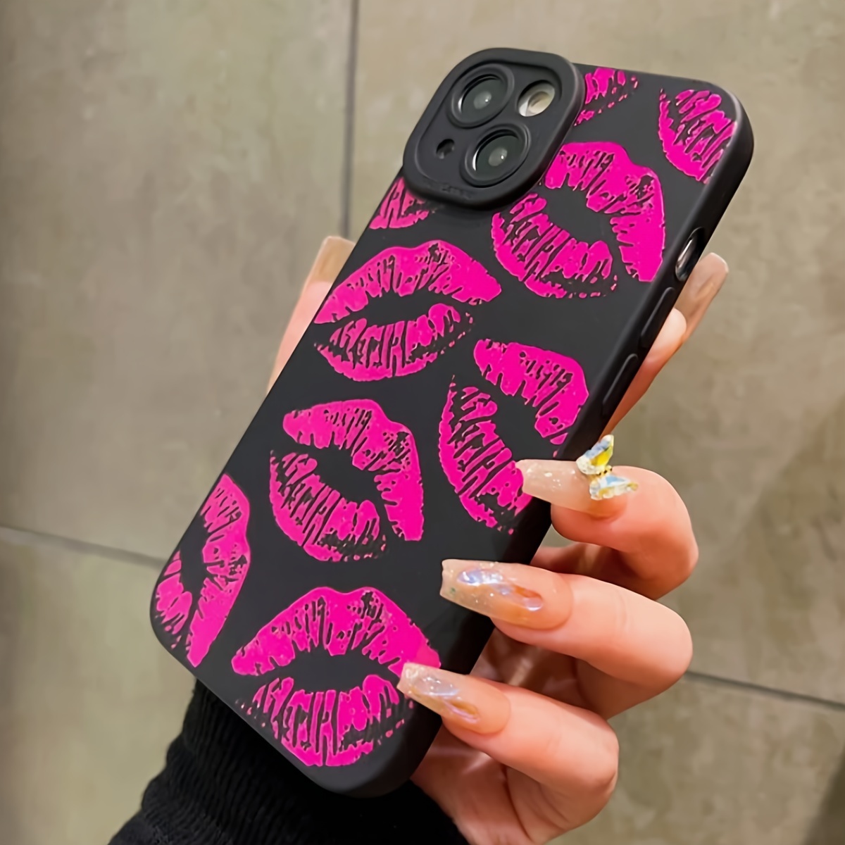 Casing Mewah Motif Bibir Merah - Samsung Galaxy A55 ulasan dan harga